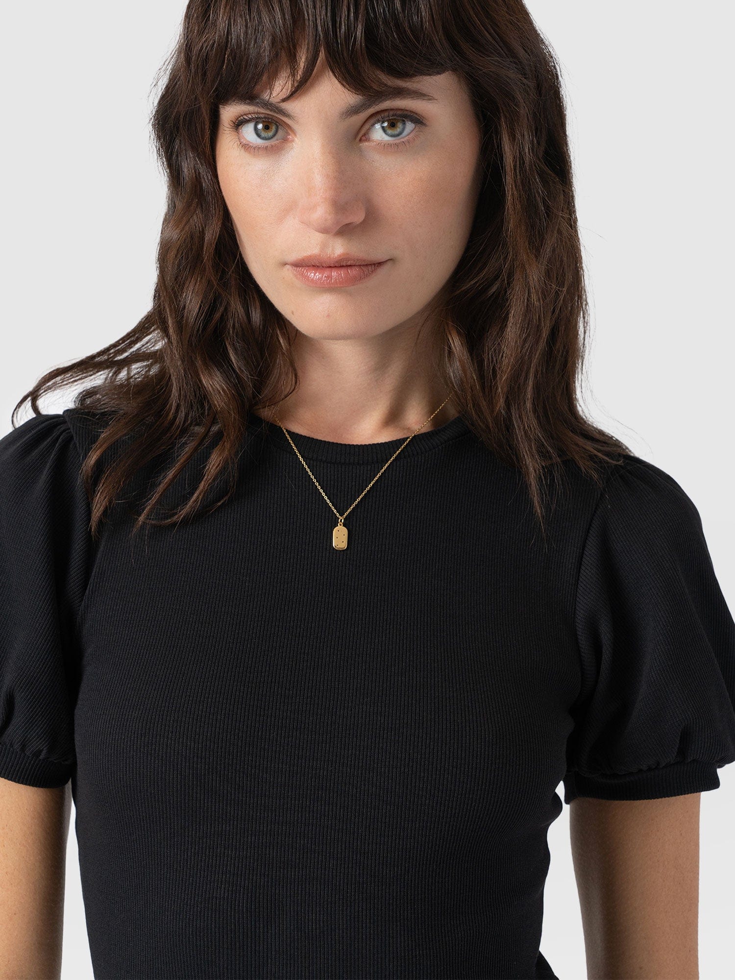 Cavendish Tee Puff Sleeve Black - Women's T-Shirts | Saint + Sofia® EU